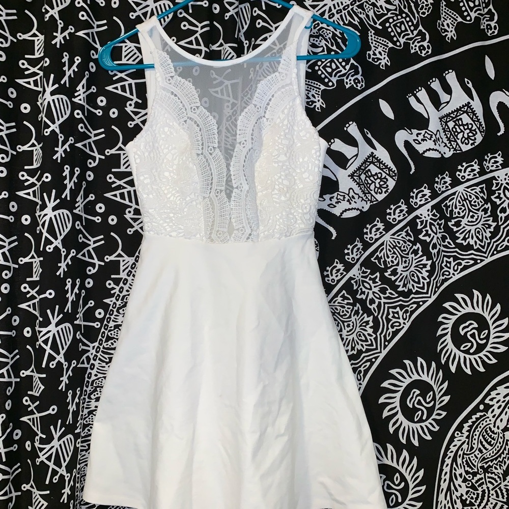 white lace dress